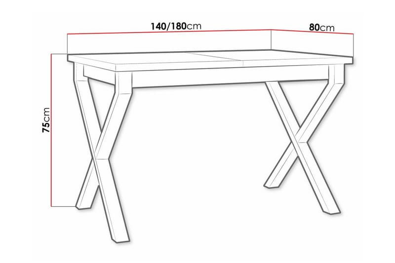 Patrickswell Spisebord 80 cm - Sort - Møbler - Borde - Spisebord og køkkenbord