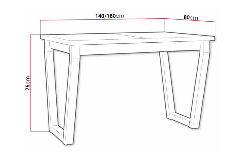Patrickswell Spisebord 80 cm - Sort - Møbler - Borde - Spisebord og køkkenbord