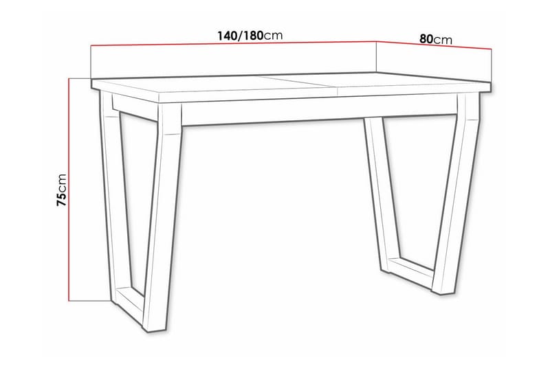 Patrickswell Spisebord 80 cm - Sort - Møbler - Borde - Spisebord og køkkenbord
