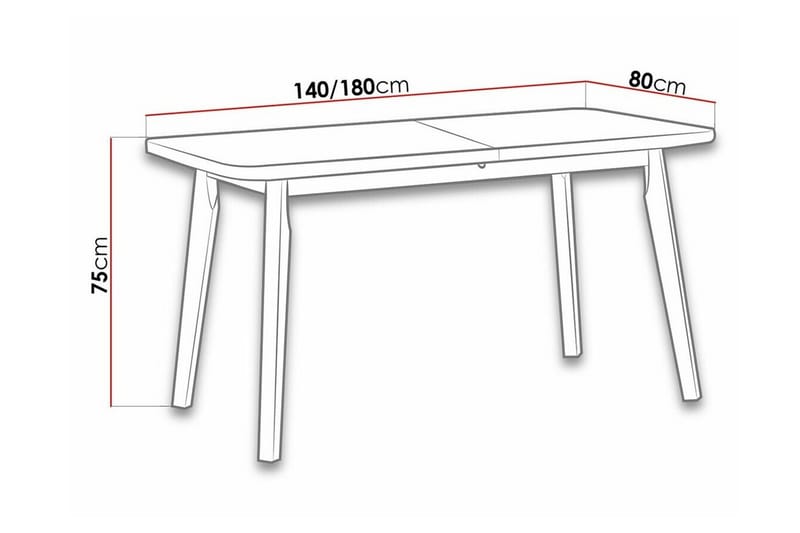 Patrickswell Spisebord 80 cm - Sort - Møbler - Borde - Spisebord og køkkenbord