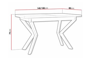 Patrickswell Spisebord 80 cm - Sort - Møbler - Borde - Spisebord og køkkenbord