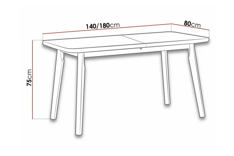 Patrickswell Spisebord 80 cm - Sort - Møbler - Borde - Spisebord og køkkenbord