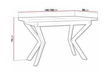 Patrickswell Spisebord 80 cm - Sort - Møbler - Borde - Spisebord og køkkenbord