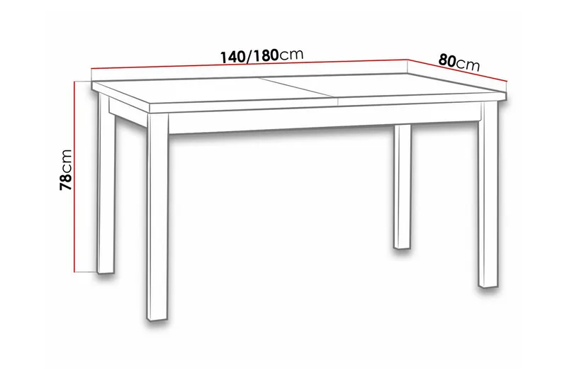 Patrickswell spisebord 80 cm - Møbler - Borde - Spisebord og køkkenbord