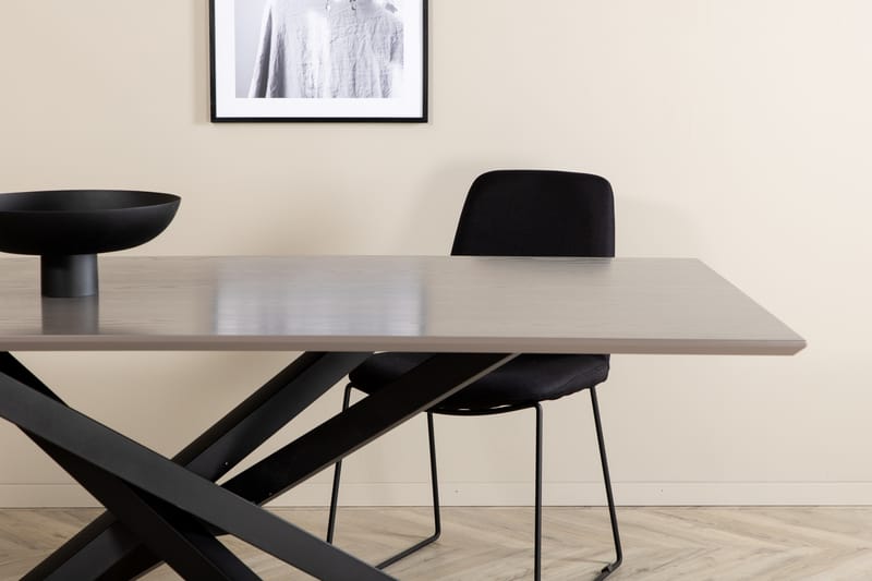 Penny Spisebord 190 cm - Grå/Sort - Spisebord og køkkenbord
