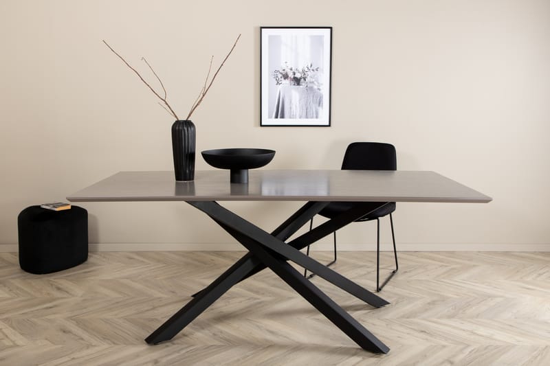 Penny Spisebord 190 cm - Grå/Sort - Spisebord og køkkenbord