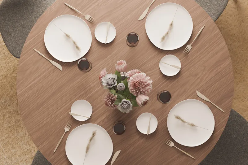 Peyra Rundt Spisebord 120 cm til 4 personer Køkkenbord i træ - Natur - Møbler - Borde - Spisebord og køkkenbord