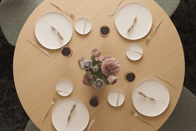 Peyra Spisebord 120  cm Rundt Eg - Natur - Møbler - Borde - Spisebord og køkkenbord