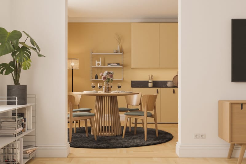 Peyra Spisebord 120  cm Rundt Eg - Natur - Møbler - Borde - Spisebord og køkkenbord