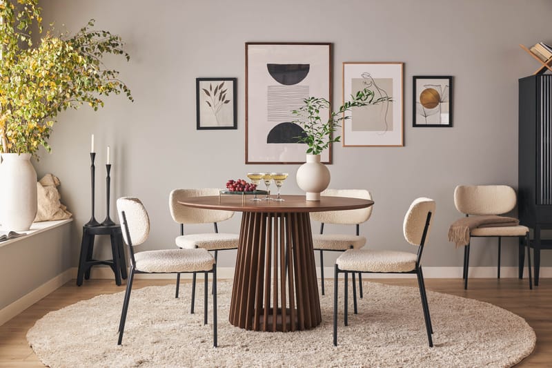 Peyra Spisebord  120 cm Rundt - Natur - Spisebord og køkkenbord