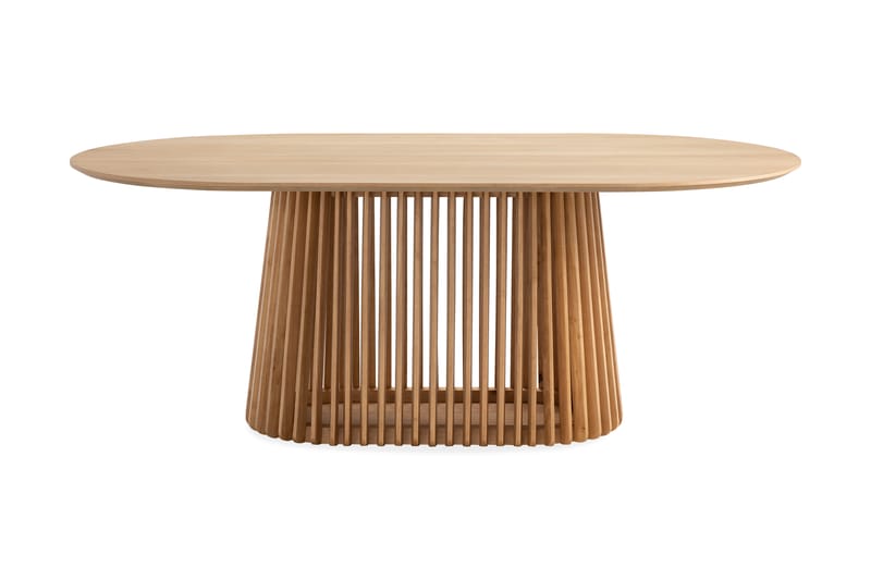 Peyra Spisebord 200 cm Ovalt Eg - Natur - Spisebord og køkkenbord