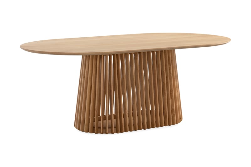 Peyra Spisebord 200 cm Ovalt Eg - Natur - Spisebord og køkkenbord