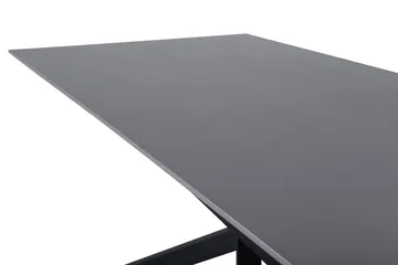 Piazza Rektangulært Spisebord 190 cm i Træ med Valnød- og Metaludseende - Sort - Møbler - Borde - Spisebord og køkkenbord