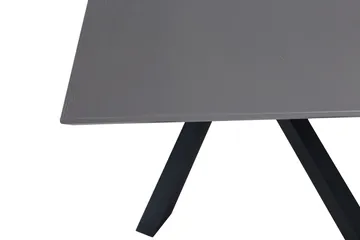 Piazza Rektangulært Spisebord 190 cm i Træ med Valnød- og Metaludseende - Sort - Møbler - Borde - Spisebord og køkkenbord