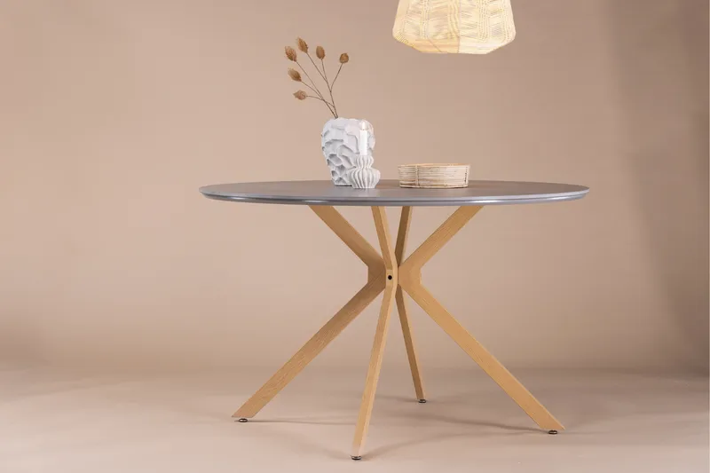 Piazza Rundt Spisebord 120 cm - Grå - Møbler - Borde - Spisebord og køkkenbord