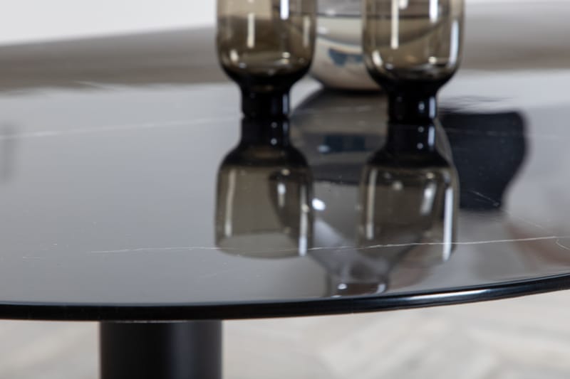 Pillan Spisebord 180 cm Ovalt - Sort - Spisebord og køkkenbord