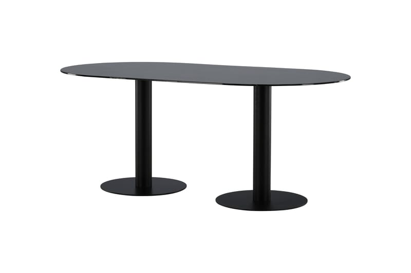 Pillan Spisebord 180 cm Ovalt - Sort - Spisebord og køkkenbord