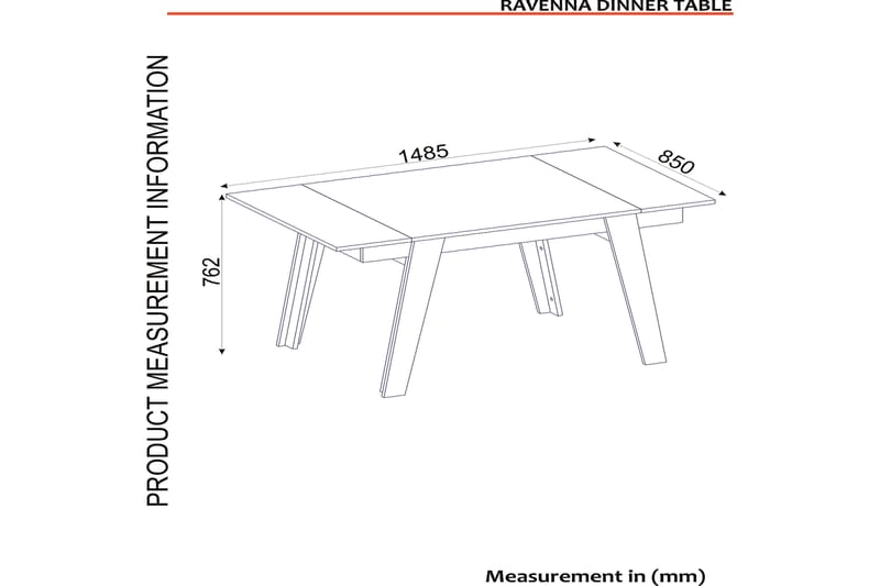 Pinneo Spisebord 149 cm - Hvid|Guld|Sort - Spisebord og køkkenbord