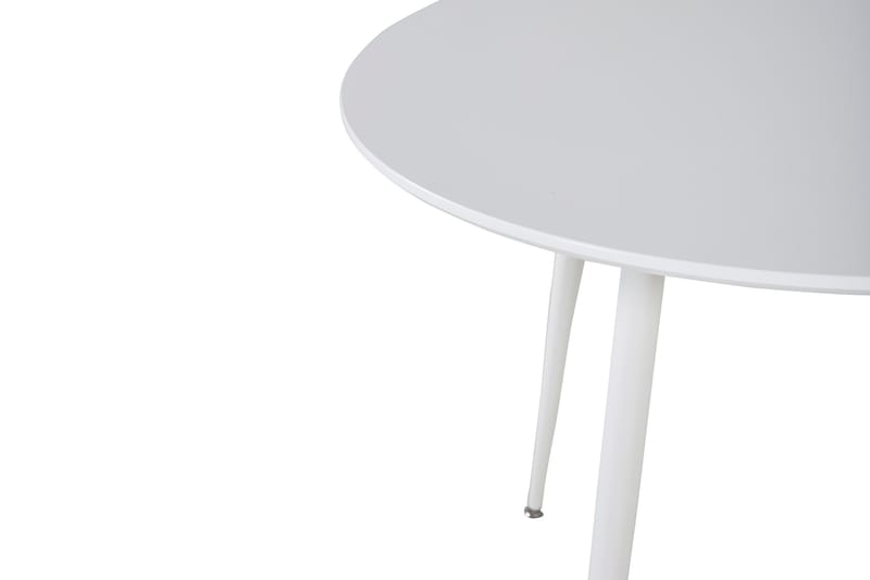 Plaza Lille Rundt Spisebord 100 cm i Malet Træ - Hvid - Møbler - Borde - Spisebord og køkkenbord