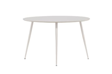 Plaza Rundt Spisebord 120 cm med Metaludseende - Beige - Møbler - Borde - Spisebord og køkkenbord
