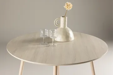 Plaza Spisebord 100 cm - Whitewash - Møbler - Borde - Spisebord og køkkenbord