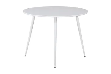 Plaza Spisebord Rundt - Hvit/Hvit - Møbler - Borde - Spisebord og køkkenbord