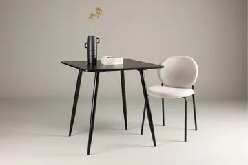 Polar Lille Kvadratisk Spisebord 75 cm i Træ med Metaludseende - Sort - Møbler - Borde - Spisebord og køkkenbord
