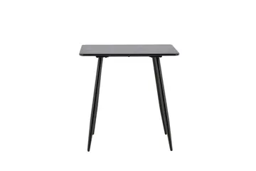 Polar Lille Kvadratisk Spisebord 75 cm i Træ med Metaludseende - Sort - Møbler - Borde - Spisebord og køkkenbord