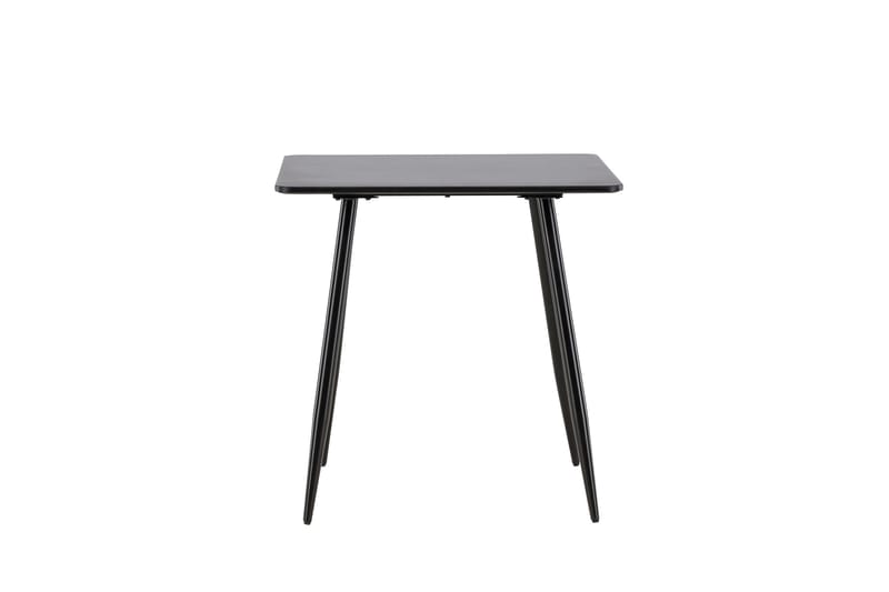 Polar Lille Kvadratisk Spisebord 75 cm i Træ med Metaludseende - Sort - Møbler - Borde - Spisebord og køkkenbord