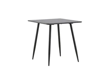 Polar Lille Kvadratisk Spisebord 75 cm i Træ med Metaludseende - Sort - Møbler - Borde - Spisebord og køkkenbord