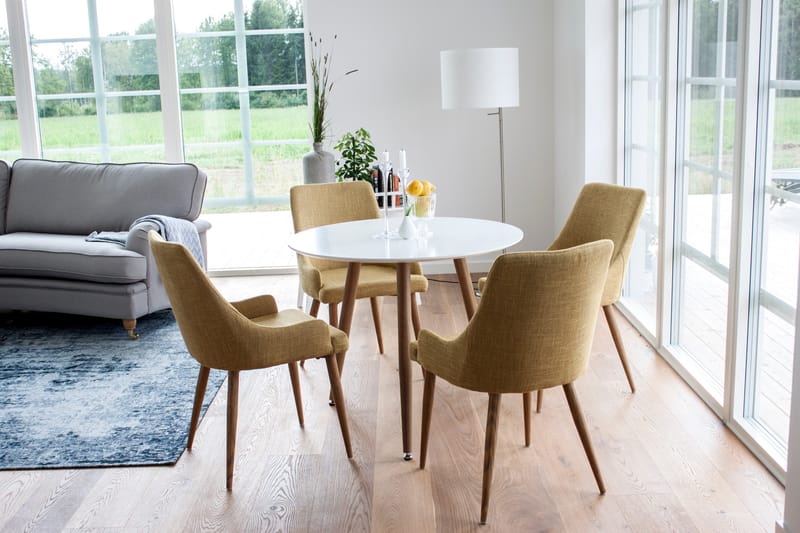 Polar Lille Rundt Spisebord 90 cm i Træ - Hvid - Møbler - Borde - Spisebord og køkkenbord