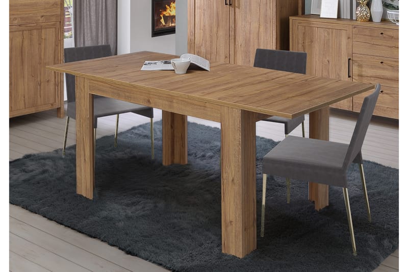 Polykastro Udvideligt Matbord 120 cm - Brun - Spisebord og køkkenbord