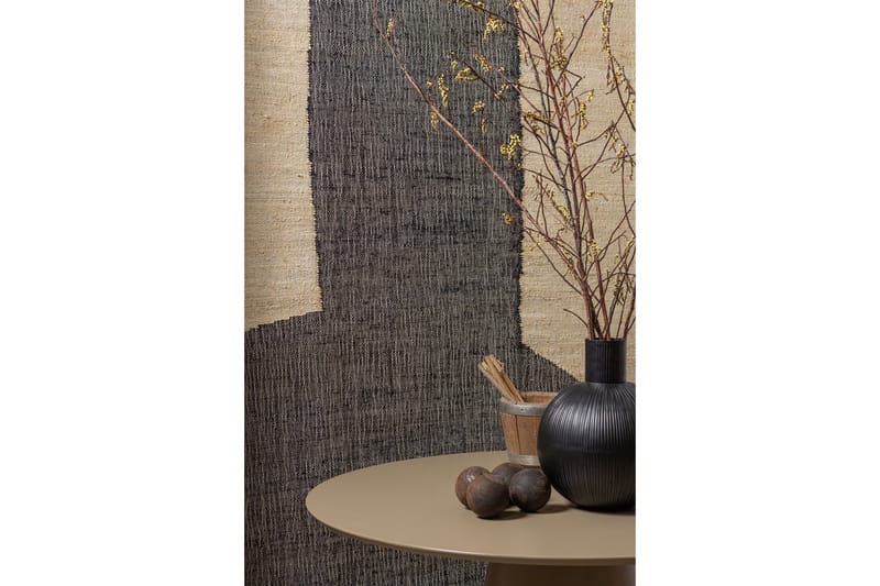 Prinka Rundt Spisebord 120 cm med Metaludseende - Beige - Møbler - Borde - Spisebord og køkkenbord