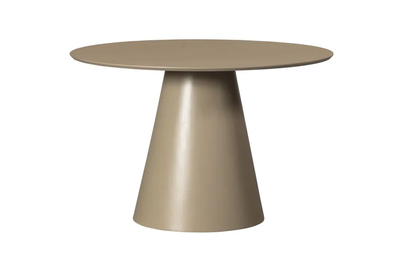 Prinka Rundt Spisebord 120 cm med Metaludseende, Beige