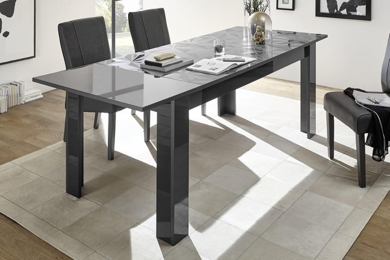 Prisma Spisebord 137+48 grå - Grå - Spisebord og køkkenbord