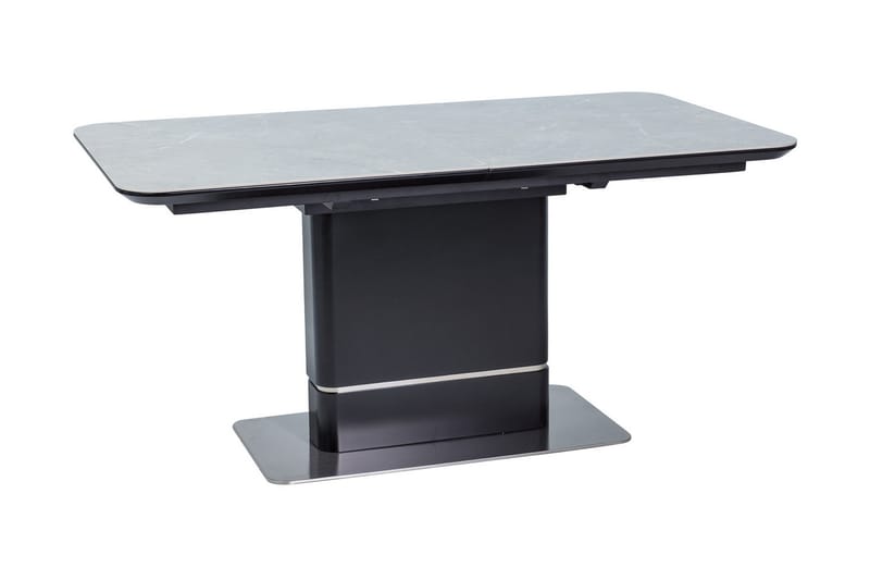 Psyri Udvideligt Spisebord 160 cm - Keramik/Grå/Sort - Spisebord og køkkenbord