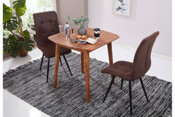 Raengel Firkantet Spisebord 80 cm i Træ med Valnøddeudseende - Brun - Møbler - Borde - Spisebord og køkkenbord