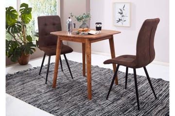 Raengel Firkantet Spisebord 80 cm i Træ med Valnøddeudseende - Brun - Møbler - Borde - Spisebord og køkkenbord