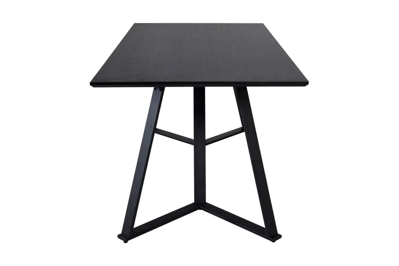 Rajadell Rektangulært Spisebord 180 cm med Mørkt Træ- og Metaludseende - Sort - Møbler - Borde - Spisebord og køkkenbord