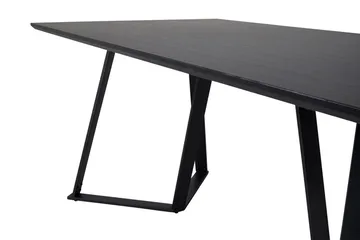 Rajadell Rektangulært Spisebord 180 cm med Mørkt Træ- og Metaludseende - Sort - Møbler - Borde - Spisebord og køkkenbord