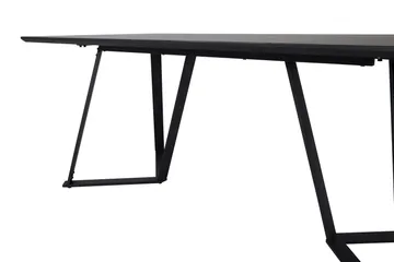 Rajadell Rektangulært Spisebord 180 cm med Mørkt Træ- og Metaludseende - Sort - Møbler - Borde - Spisebord og køkkenbord
