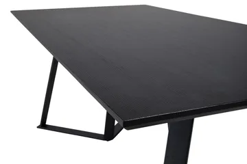 Rajadell Rektangulært Spisebord 180 cm med Mørkt Træ- og Metaludseende - Sort - Møbler - Borde - Spisebord og køkkenbord
