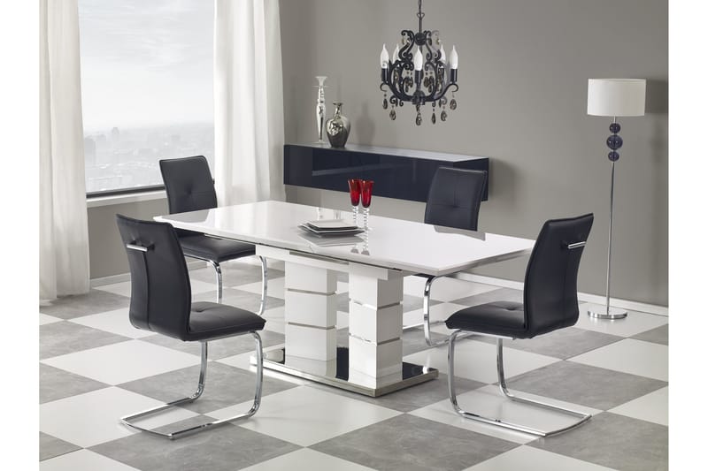 Ramsdell Udvideligt Spisebord 160 cm - Hvid - Spisebord og køkkenbord