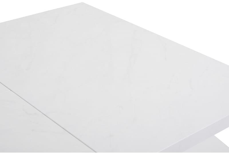 Ratliff Spisebord 120 cm Udvideligt - Marmor/Hvid - Spisebord og køkkenbord