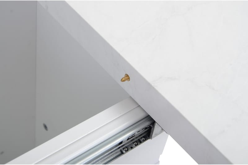 Ratliff Spisebord 120 cm Udvideligt - Marmor/Hvid - Møbler - Borde - Spisebord og køkkenbord