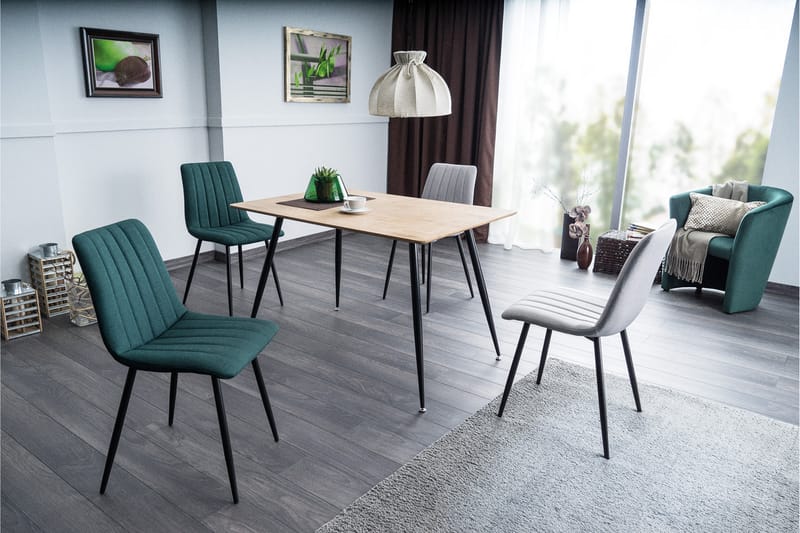 Remusat Spisebord 120 cm - Natur/Sort - Spisebord og køkkenbord
