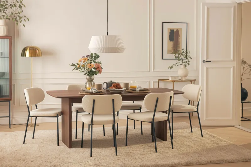 Richeto spisebord røget eg 240 cm - Brun/riflet - Møbler - Borde - Spisebord og køkkenbord