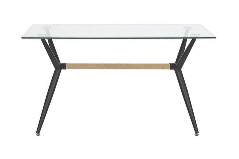 Rifaina Spisebord 140 cm - Glas/Sort - Møbler - Borde - Spisebord og køkkenbord