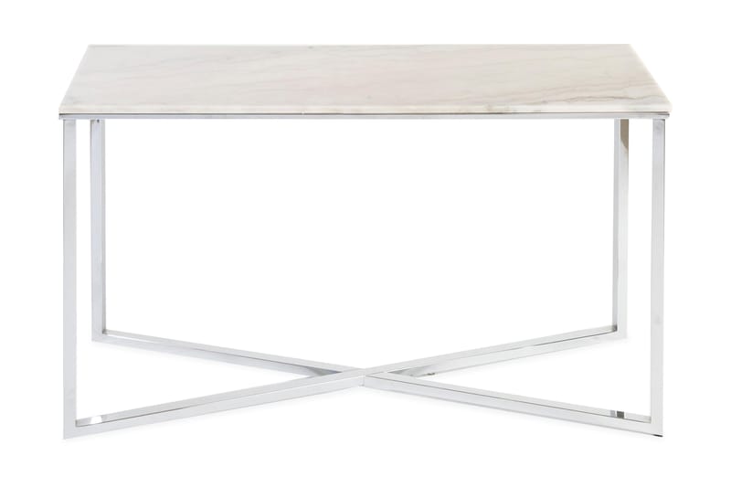 Rivabella Konsolbord 120 cm - Lys Marmor/Krom - Spisebord og køkkenbord