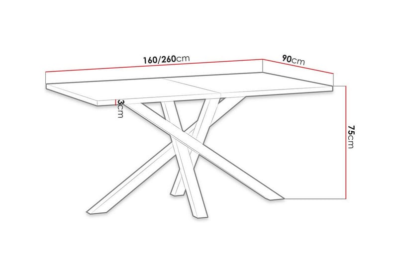 Rosehall Spisebord 90 cm - Sort - Møbler - Borde - Spisebord og køkkenbord
